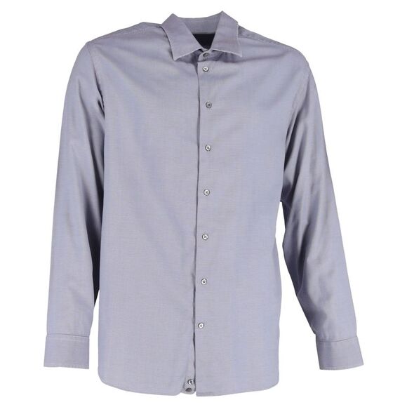 Giorgio Armani Patterned Long Sleeve Shirt in Grey Silk - Picture 1 of 3